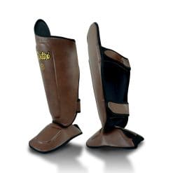 Fairtex SP8 Muay Thai shin pads brown