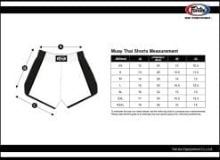 Fairtex Muay Thai Size Chart BS17xx series