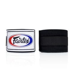 Fairtex boxing Handwraps, made of elasticated cotton. HW2 model in black