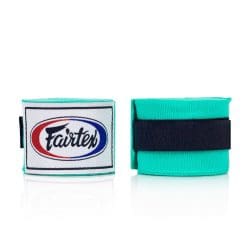 Fairtex boxing Handwraps, made of elasticated cotton. HW2 model in mint green