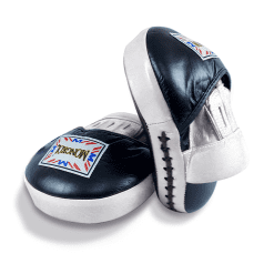 white/black boxing punch mitt Mongkol Muay Thai Boxing